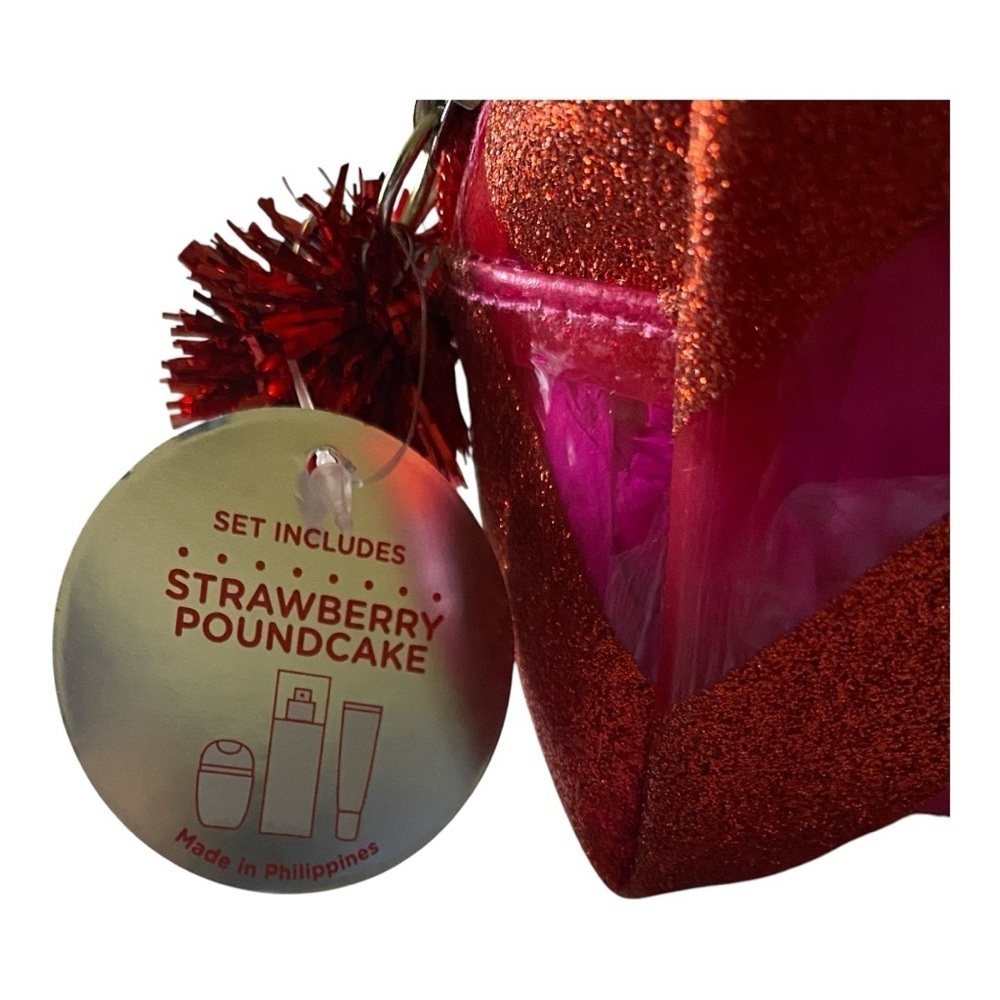 #148-NWT-BATH & BODY WORKS-STRAWBERRY POUND CAKE SET - Picture 4 of 8